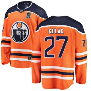 Brett Kulak Men's Fanatics Branded Edmonton Oilers Breakaway Orange Home 2024 Stanley Cup Final Jersey