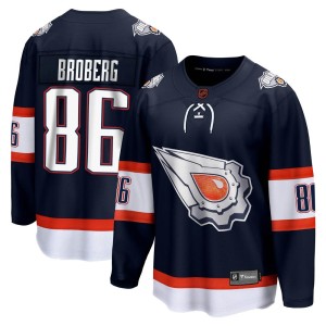Philip Broberg Youth Fanatics Branded Edmonton Oilers Breakaway Navy Special Edition 2.0 Jersey
