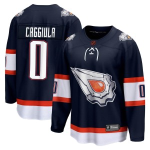 Drake Caggiula Youth Fanatics Branded Edmonton Oilers Breakaway Navy Special Edition 2.0 Jersey