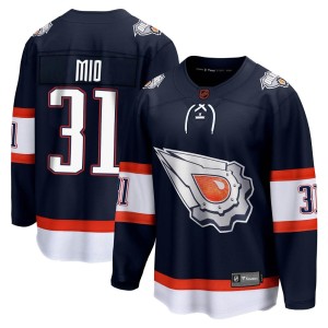 Eddie Mio Youth Fanatics Branded Edmonton Oilers Breakaway Navy Special Edition 2.0 Jersey