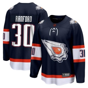 Bill Ranford Youth Fanatics Branded Edmonton Oilers Breakaway Navy Special Edition 2.0 Jersey