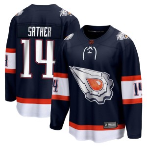 Glen Sather Youth Fanatics Branded Edmonton Oilers Breakaway Navy Special Edition 2.0 Jersey