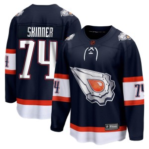 Stuart Skinner Youth Fanatics Branded Edmonton Oilers Breakaway Navy Special Edition 2.0 Jersey