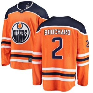 Evan Bouchard Youth Fanatics Branded Edmonton Oilers Breakaway Orange Home Jersey