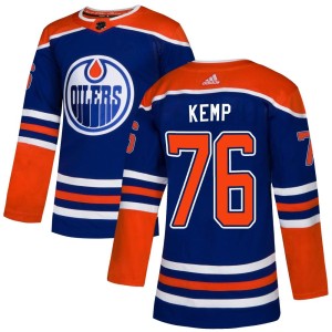 Philip Kemp Men's Adidas Edmonton Oilers Authentic Royal Alternate Jersey