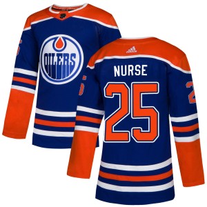 Darnell Nurse Men's Adidas Edmonton Oilers Authentic Royal Alternate Jersey