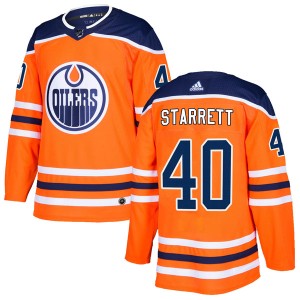 Shane Starrett Men's Adidas Edmonton Oilers Authentic Orange r Home Jersey