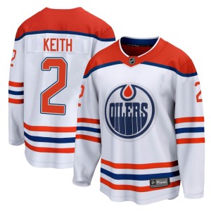 Duncan Keith Youth Fanatics Branded Edmonton Oilers Breakaway White 2020/21 Special Edition Jersey