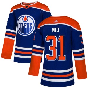 Eddie Mio Youth Adidas Edmonton Oilers Authentic Royal Alternate Jersey