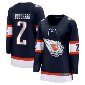 Evan Bouchard Women's Fanatics Branded Edmonton Oilers Breakaway Navy Special Edition 2.0 Jersey