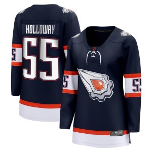 Dylan Holloway Women's Fanatics Branded Edmonton Oilers Breakaway Navy Special Edition 2.0 Jersey