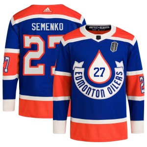 Dave Semenko Men's Adidas Edmonton Oilers Authentic Royal 2023 Heritage Classic Primegreen 2025 Stanley Cup Final Jersey