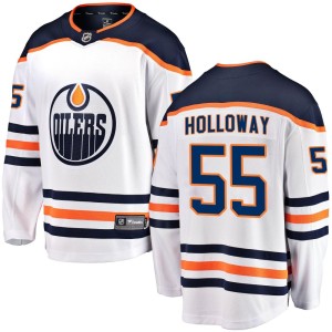 Dylan Holloway Youth Fanatics Branded Edmonton Oilers Breakaway White Away Jersey