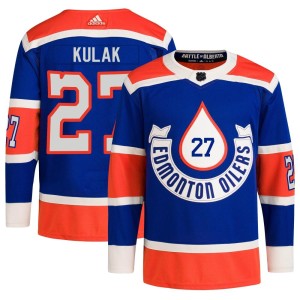 Brett Kulak Men's Adidas Edmonton Oilers Authentic Royal 2023 Heritage Classic Primegreen Jersey