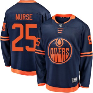 Darnell Nurse Youth Fanatics Branded Edmonton Oilers Breakaway Navy Alternate 2018/19 Jersey