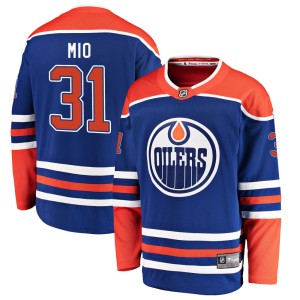 Eddie Mio Men's Fanatics Branded Edmonton Oilers Breakaway Royal Alternate Jersey
