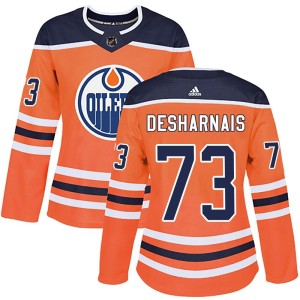 Vincent Desharnais Women's Adidas Edmonton Oilers Authentic Orange r Home Jersey