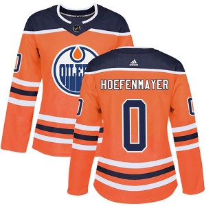 Noel Hoefenmayer Women's Adidas Edmonton Oilers Authentic Orange r Home Jersey