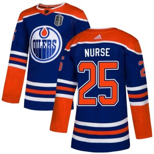 Darnell Nurse Youth Adidas Edmonton Oilers Authentic Royal Alternate 2024 Stanley Cup Final Jersey