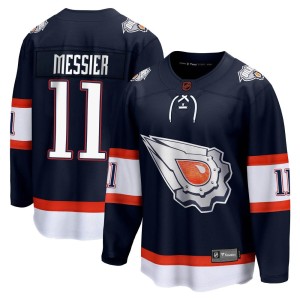 Mark Messier Men's Fanatics Branded Edmonton Oilers Breakaway Navy Special Edition 2.0 Jersey