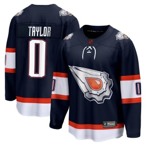 Ty Taylor Men's Fanatics Branded Edmonton Oilers Breakaway Navy Special Edition 2.0 Jersey
