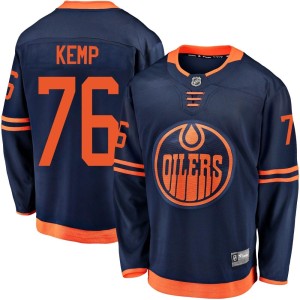Philip Kemp Men's Fanatics Branded Edmonton Oilers Breakaway Navy Alternate 2018/19 Jersey