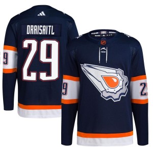 Leon Draisaitl Youth Adidas Edmonton Oilers Authentic Navy Reverse Retro 2.0 Jersey