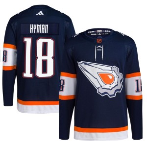 Zach Hyman Youth Adidas Edmonton Oilers Authentic Navy Reverse Retro 2.0 Jersey