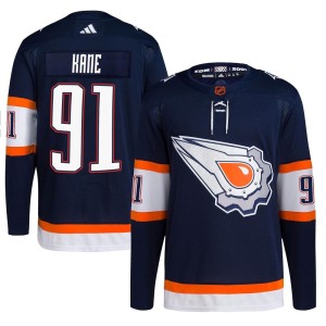 Evander Kane Youth Adidas Edmonton Oilers Authentic Navy Reverse Retro 2.0 Jersey