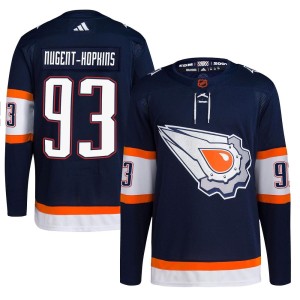 Ryan Nugent-Hopkins Youth Adidas Edmonton Oilers Authentic Navy Reverse Retro 2.0 Jersey