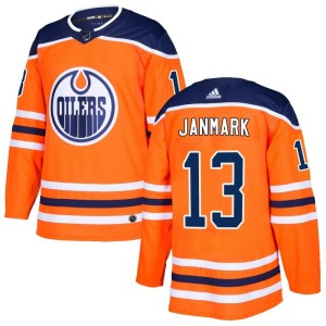 Mattias Janmark Youth Adidas Edmonton Oilers Authentic Orange r Home Jersey