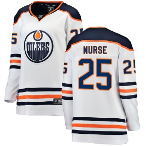 Darnell Nurse Women's Fanatics Branded Edmonton Oilers Authentic White Away Breakaway Jersey