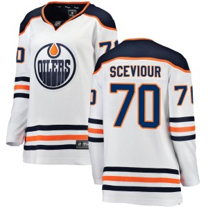 Colton Sceviour Women's Fanatics Branded Edmonton Oilers Breakaway White Away Jersey
