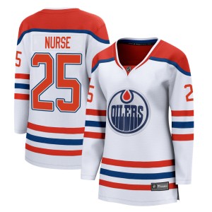 Darnell Nurse Women's Fanatics Branded Edmonton Oilers Breakaway White 2020/21 Special Edition Jersey