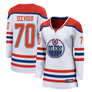 Colton Sceviour Women's Fanatics Branded Edmonton Oilers Breakaway White 2020/21 Special Edition Jersey