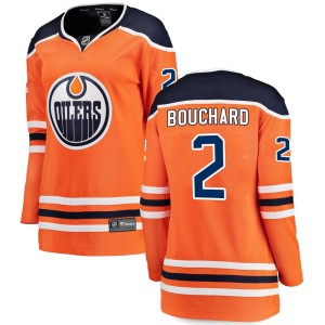 Evan Bouchard Women's Fanatics Branded Edmonton Oilers Breakaway Orange Home Jersey