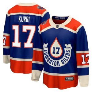 Jari Kurri Men's Fanatics Branded Edmonton Oilers Premier Royal Breakaway 2023 Heritage Classic Jersey